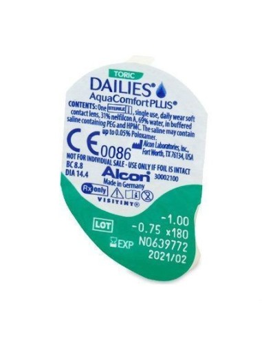 Dailies Aquacomfort Plus Toric 90 unidades | Vision24horas