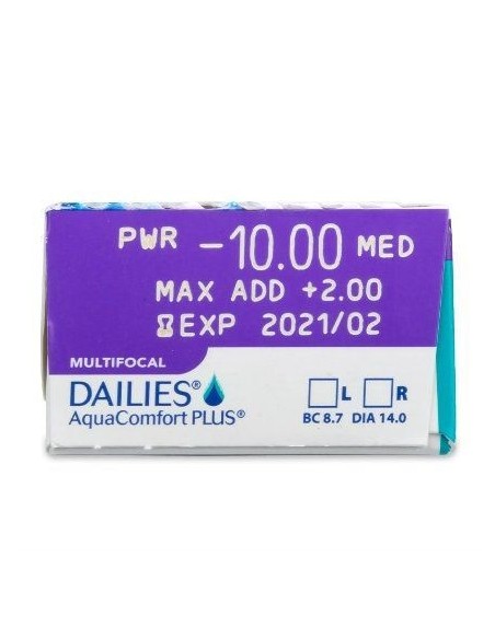 Dailies Aquacomfort Plus Multifocal 30 unidades | Vision24horas