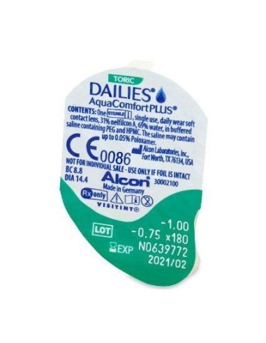 Dailies Aquacomfort Plus Toric 30 unidades | Vision24horas
