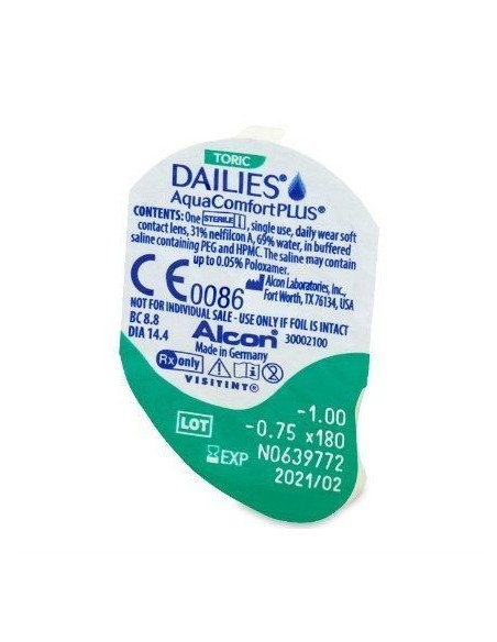 Dailies Aquacomfort Plus Toric 30 unidades | Vision24horas
