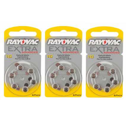Pilas audífonos - Rayovac Extra 10 - Packs de 5 ó 10 estuches -Opticenter